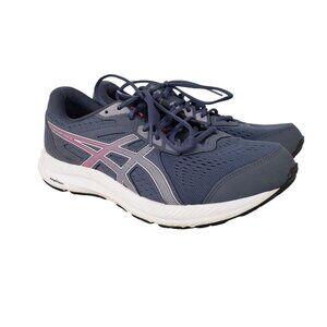 Asics Gel Contend 8 Dark Gray Pink Running Shoes Sneakers Womens Size 11 Wide